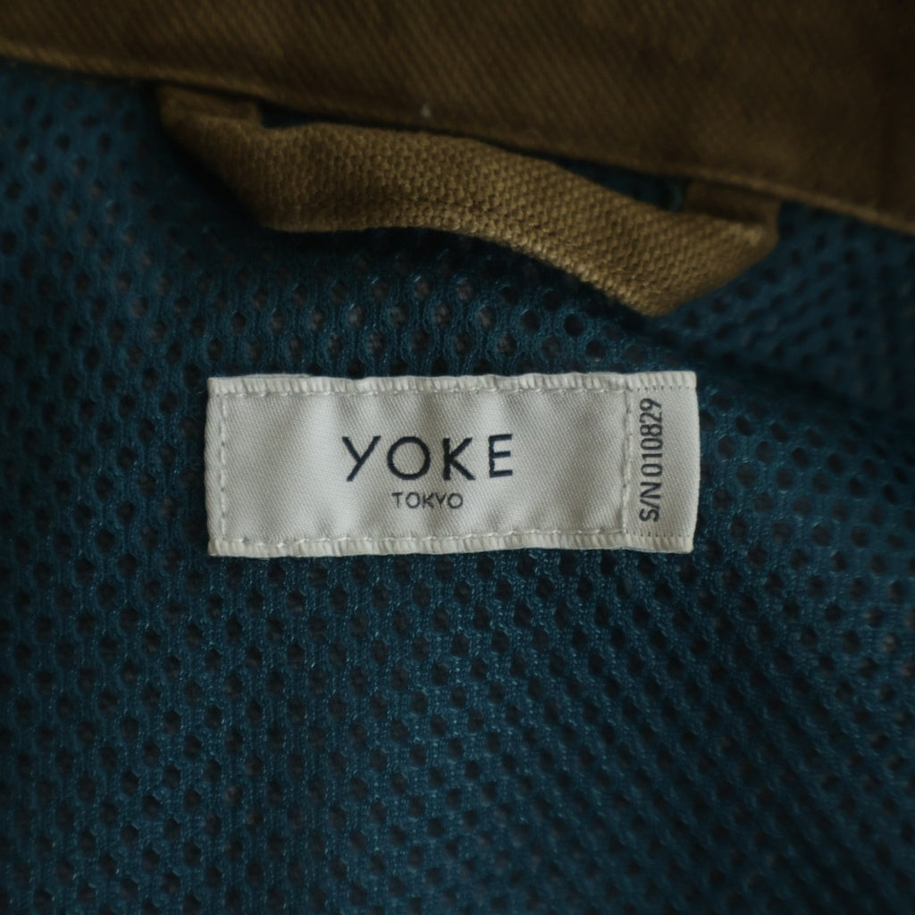 YOKE(ヨーク) 26SS CONNECTED WORK JACKET コネクテッド フリース切り替え ジップアップ ワーク ジャケット グレー YK26SS01195B YK26SS01195B