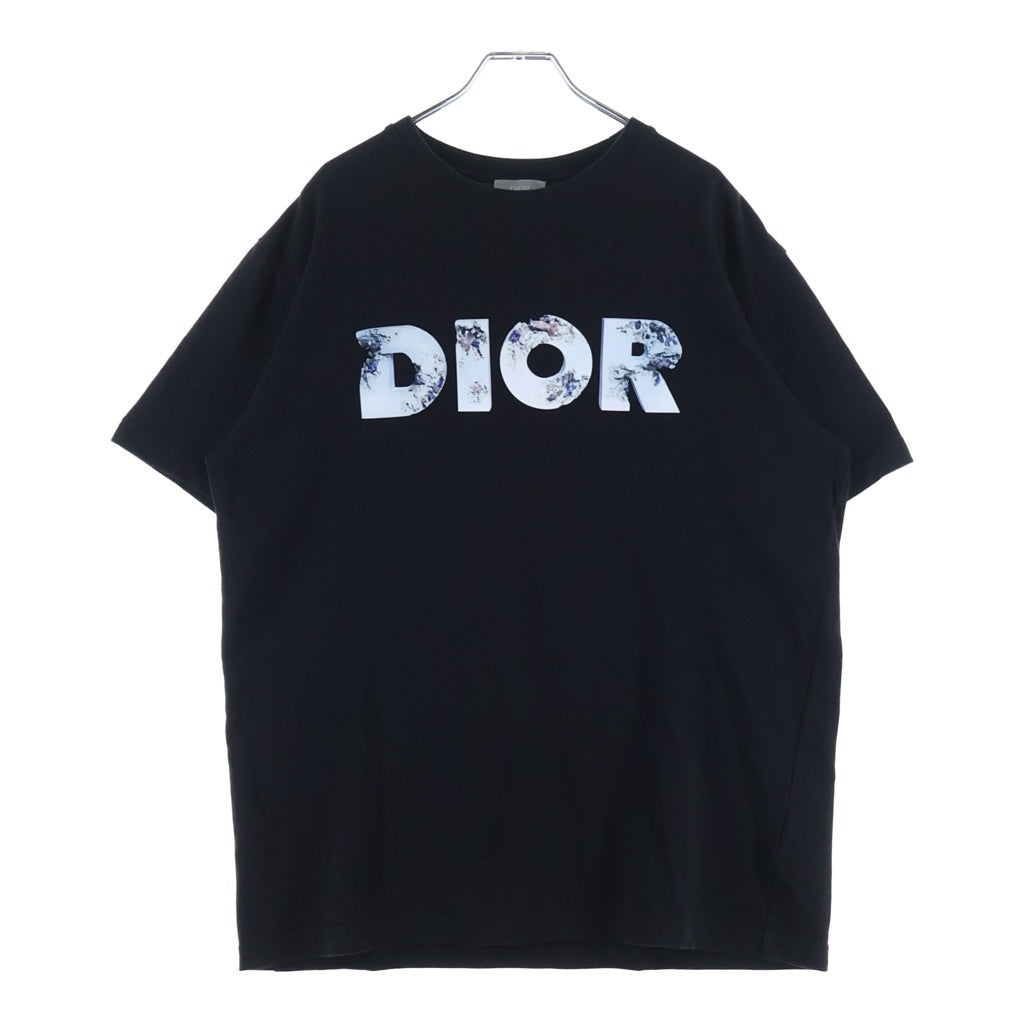 DIOR(ディオール) 20SS ×DANIEL ARSHAM ダニエルアーシャム フロントロゴプリントTシャツ 半袖クルーネックカットソー ブラック 023J615B0554