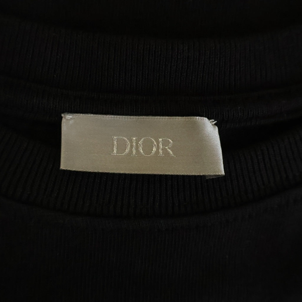 DIOR(ディオール) 20SS ×DANIEL ARSHAM ダニエルアーシャム フロントロゴプリントTシャツ 半袖クルーネックカットソー ブラック 023J615B0554