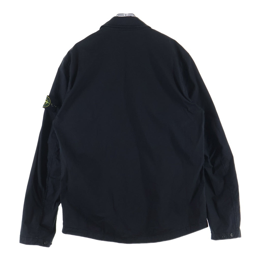 STONE ISLAND(ストーンアイランド) OVERSHIRT オーバーシルエット ロゴパッチ ジップアップジャケット ブラック 801510210