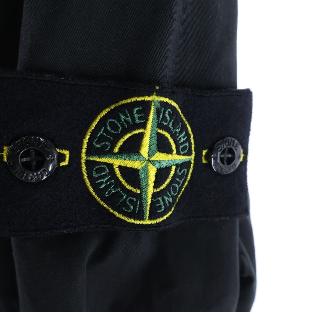 STONE ISLAND(ストーンアイランド) OVERSHIRT オーバーシルエット ロゴパッチ ジップアップジャケット ブラック 801510210