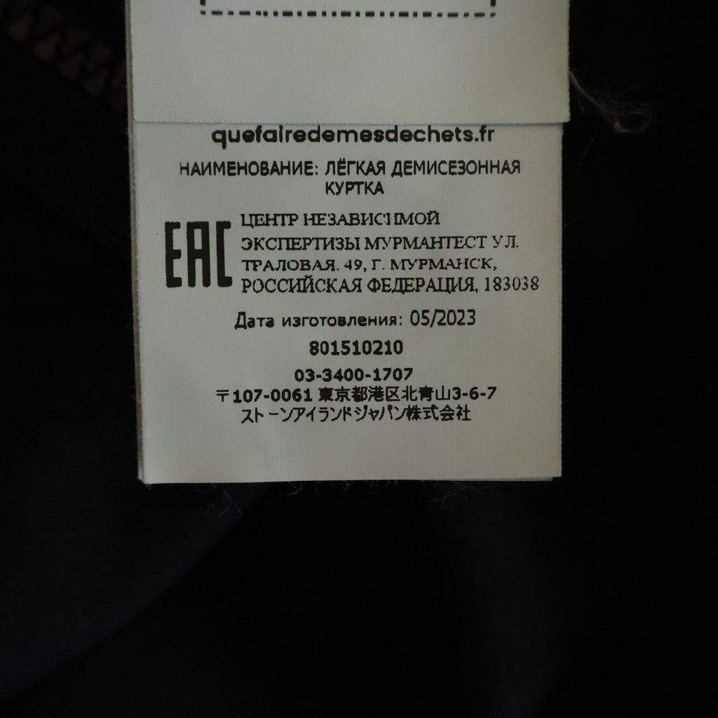 STONE ISLAND(ストーンアイランド) OVERSHIRT オーバーシルエット ロゴパッチ ジップアップジャケット ブラック 801510210