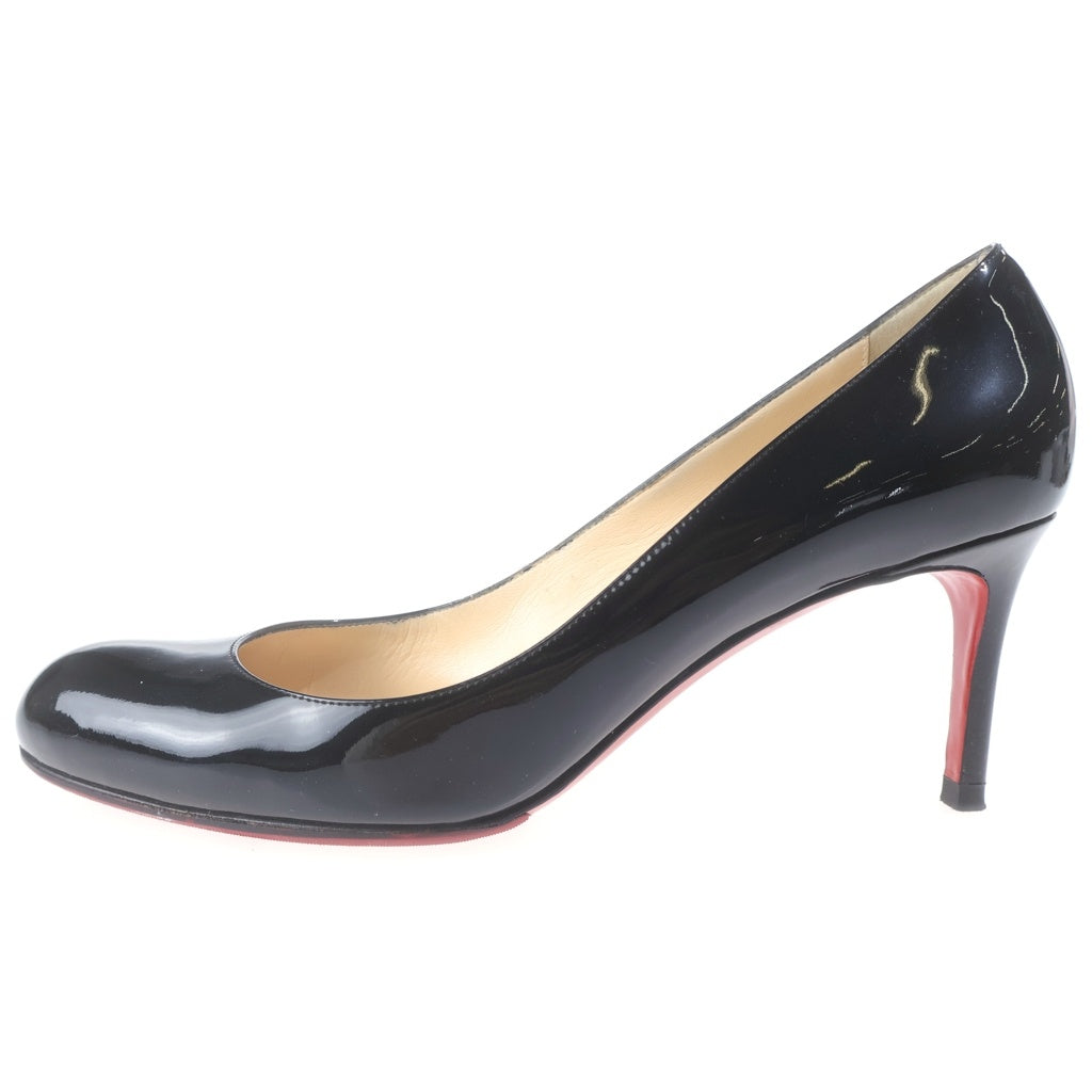 CHRISTIAN LOUBOUTIN(クリスチャンルブタン) SIMPLE PUMP 85 KID シンプルパンプ パテントレザー ピンヒール パンプス ブラック/レッド レディース