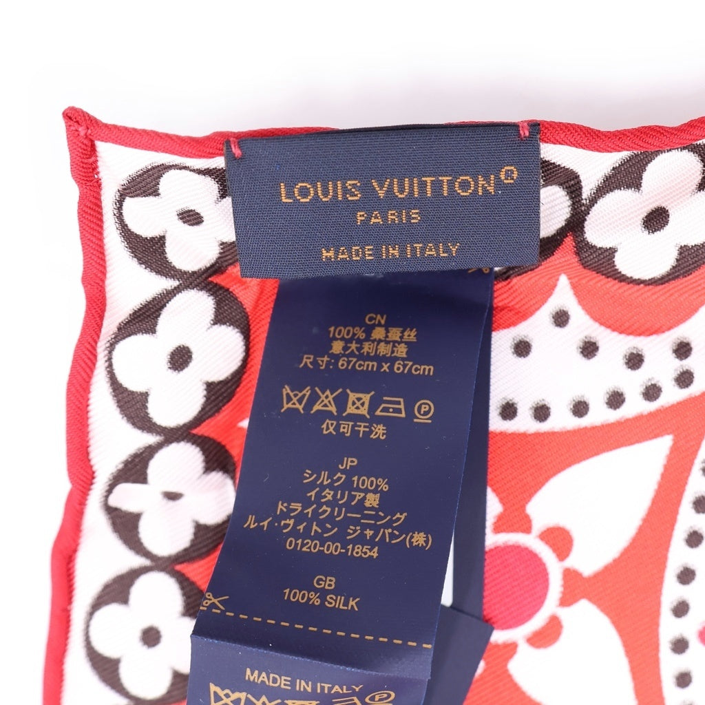 LOUIS VUITTON(ルイヴィトン) 22AW Precious Rabbit Square 70 カレ70 プレシャス ラビット シルク スカーフ レッド M78081 GM5202 レディース