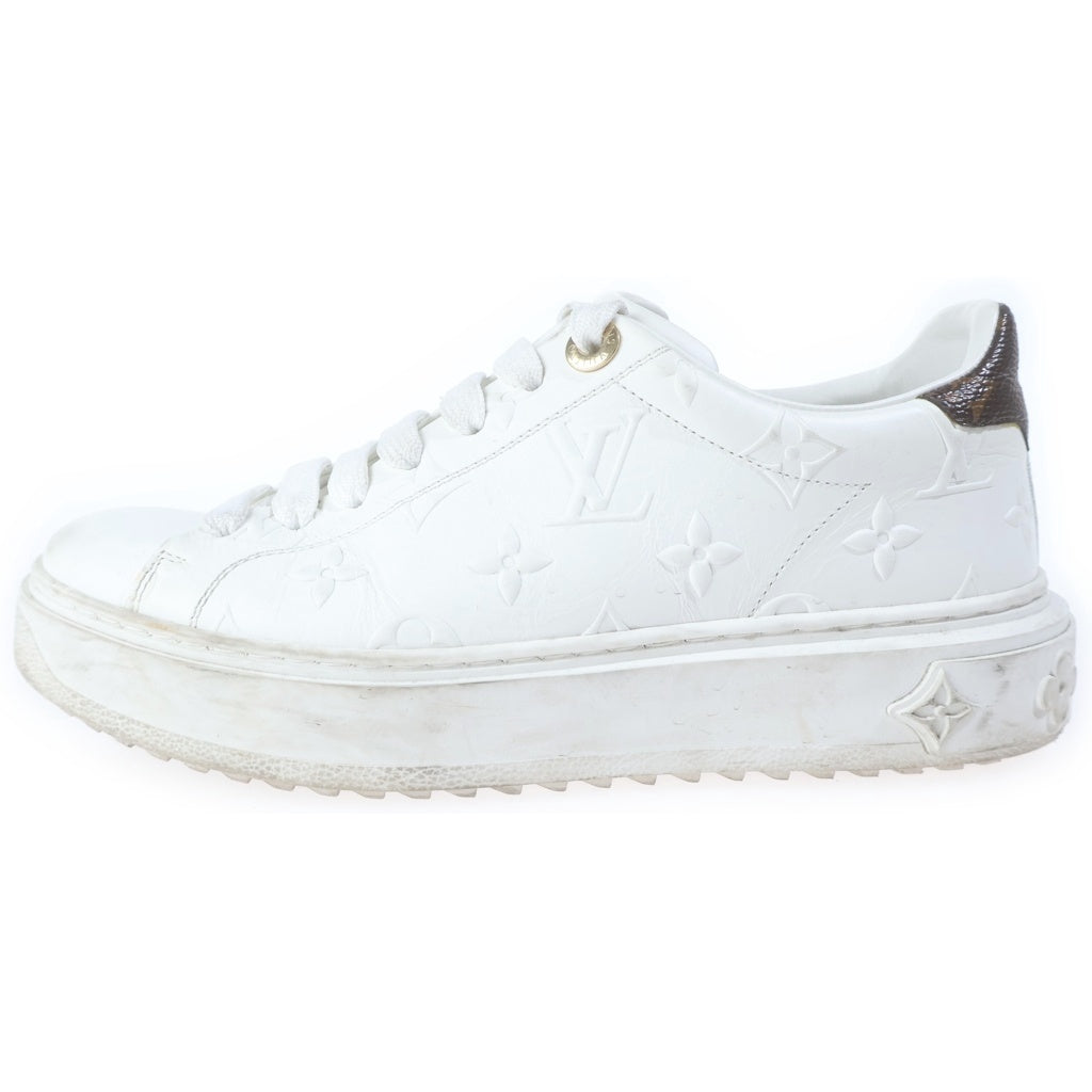 LOUIS VUITTON(ルイヴィトン) Time Out Line タイムラインアウト モノグラム レザー ローカットスニーカー ホワイト レディース 1A9HBT MS0230
