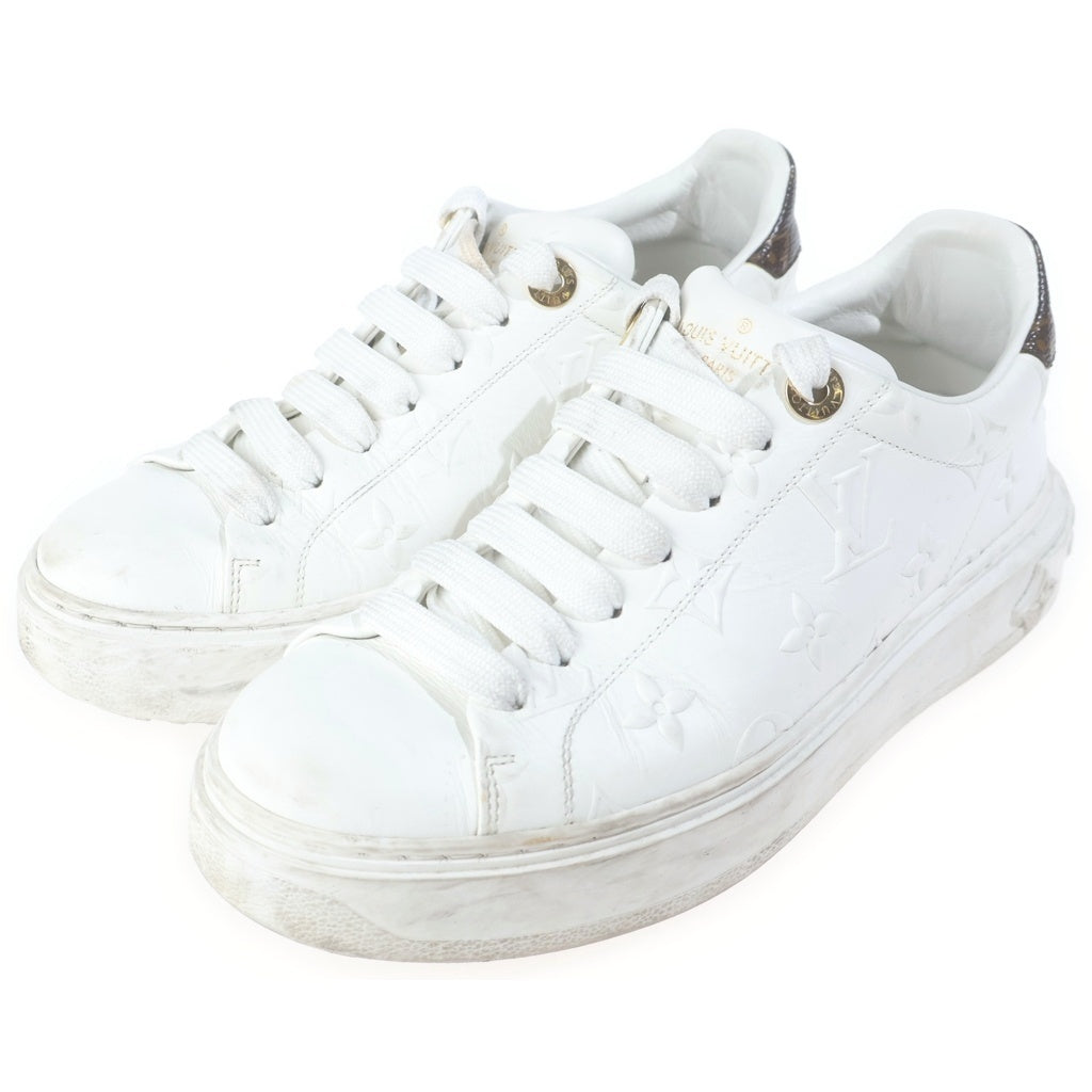 LOUIS VUITTON(ルイヴィトン) Time Out Line タイムラインアウト モノグラム レザー ローカットスニーカー ホワイト レディース 1A9HBT MS0230