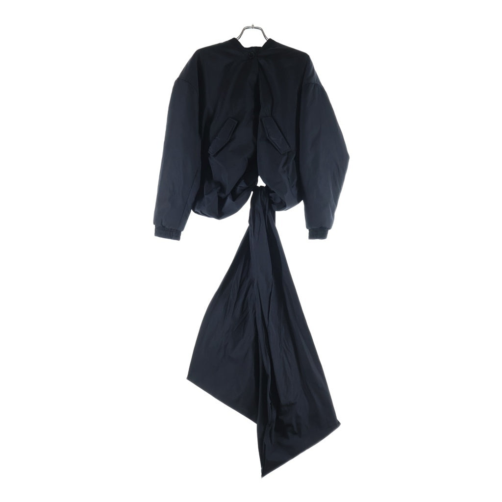 CECILIE BAHNSEN(セリシーバンセン) UBON JACKET ウボン バックリボン クロップド パファージャケット ブラック レディース 2.23OTW14002