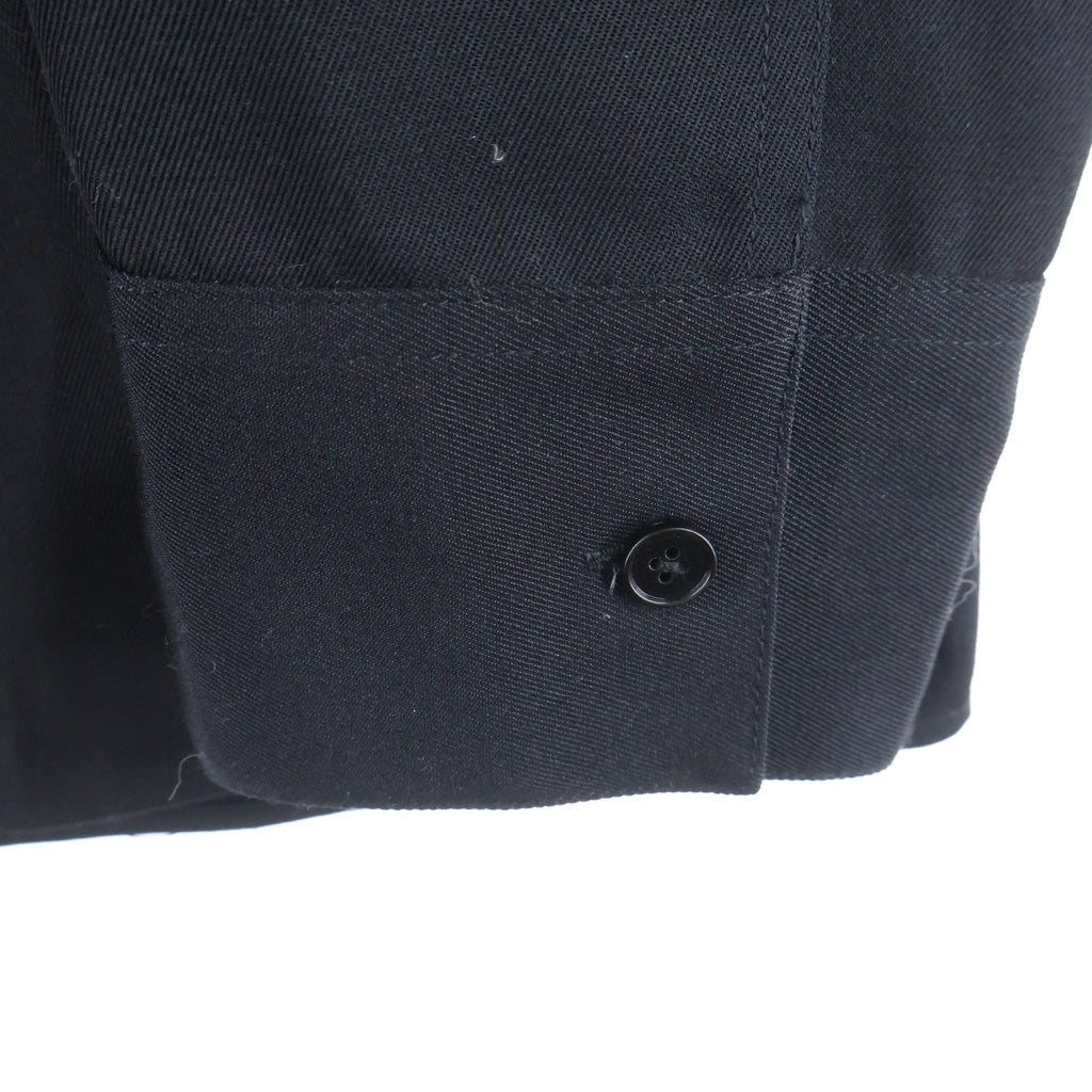 JIL SANDER NAVY(ジルサンダーネイビー) 22AW オフセンター ジップアップ ウール 長袖シャツ ジャケット ブラック J21DL0011 J40002