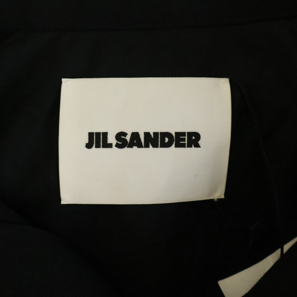 JIL SANDER NAVY(ジルサンダーネイビー) 22AW オフセンター ジップアップ ウール 長袖シャツ ジャケット ブラック J21DL0011 J40002
