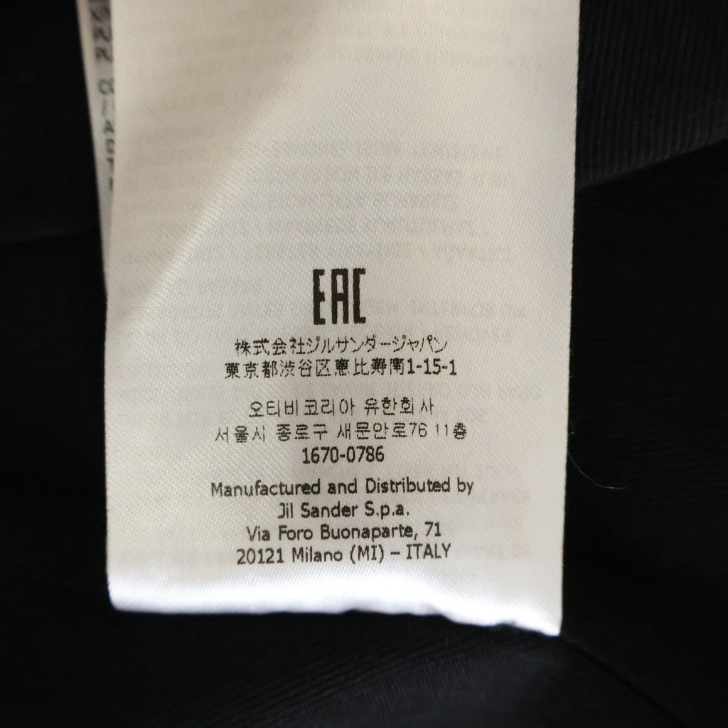 JIL SANDER NAVY(ジルサンダーネイビー) 22AW オフセンター ジップアップ ウール 長袖シャツ ジャケット ブラック J21DL0011 J40002