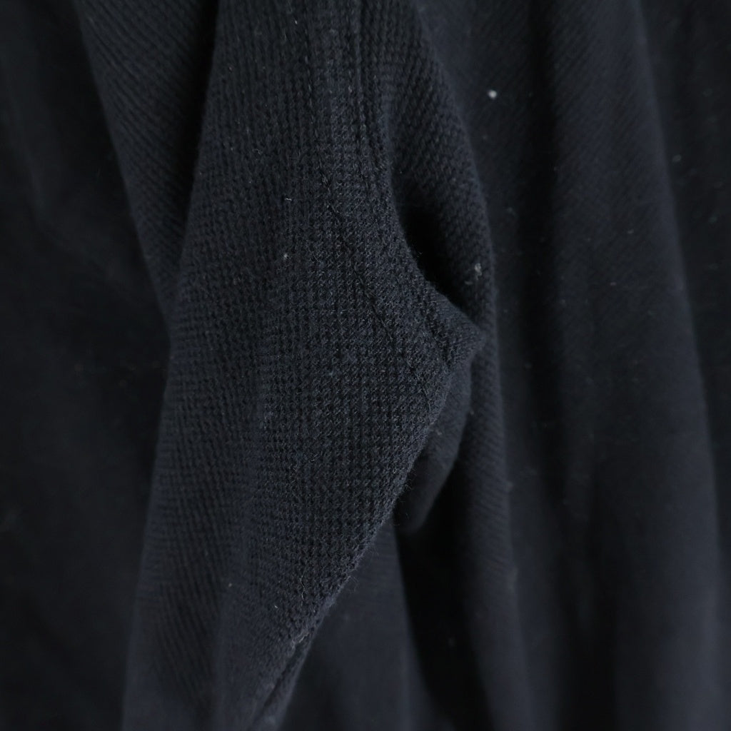 SAINT LAURENT PARIS(サンローランパリ) POCKET POLO ロゴエンブロイダリー チェストポケット 長袖ポロシャツ ブラック 750525 Y37HC