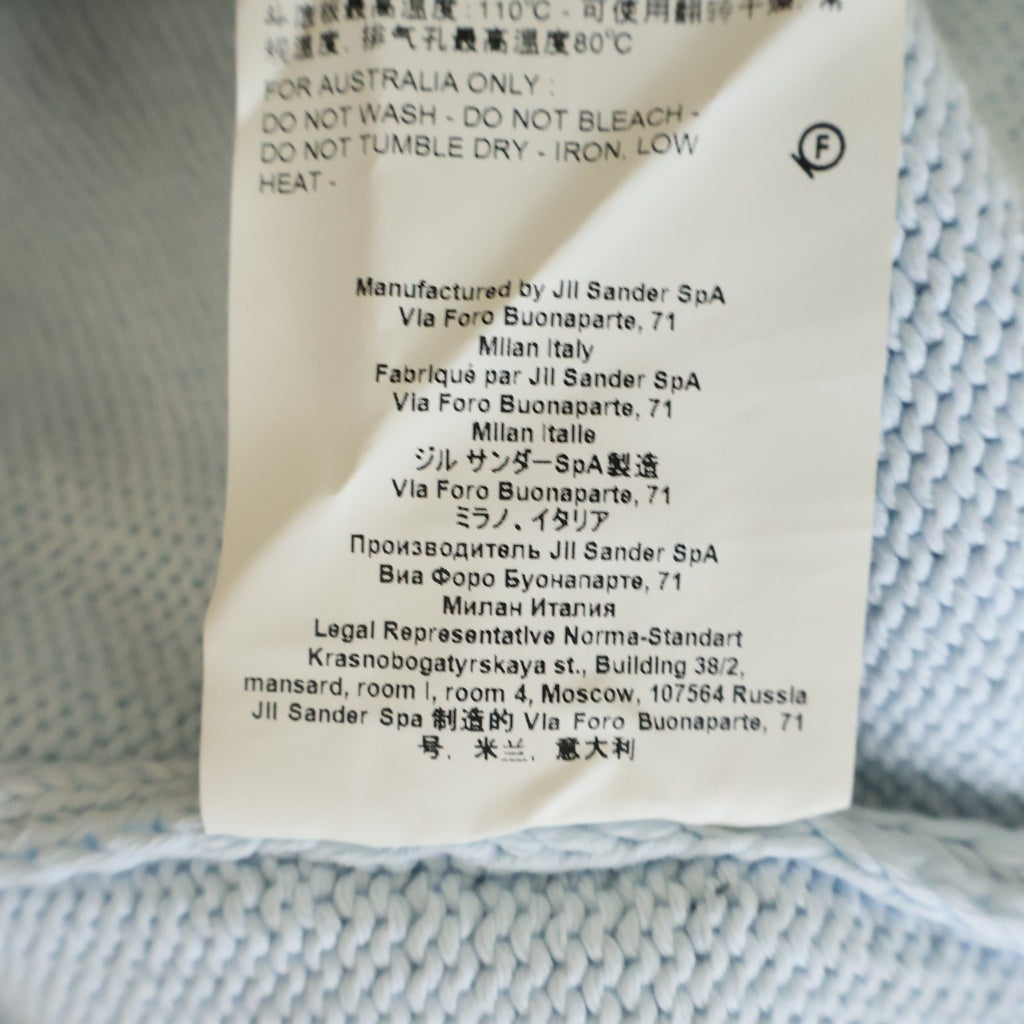 JIL SANDER(ジルサンダー) 22SS SHORT SLEEVE COTTON KNIT POLO SHIRT ショートスリーブ コットンニット ポロシャツ パステルブルー/ブラウン JSMU752014