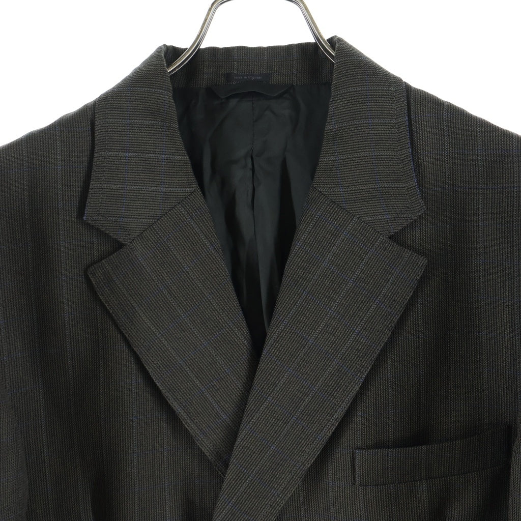 Acne Studios(アクネ ストゥディオズ) Wチェック ダブルブレスト テーラードジャケット ブラウン FN-MN-SUIT000090