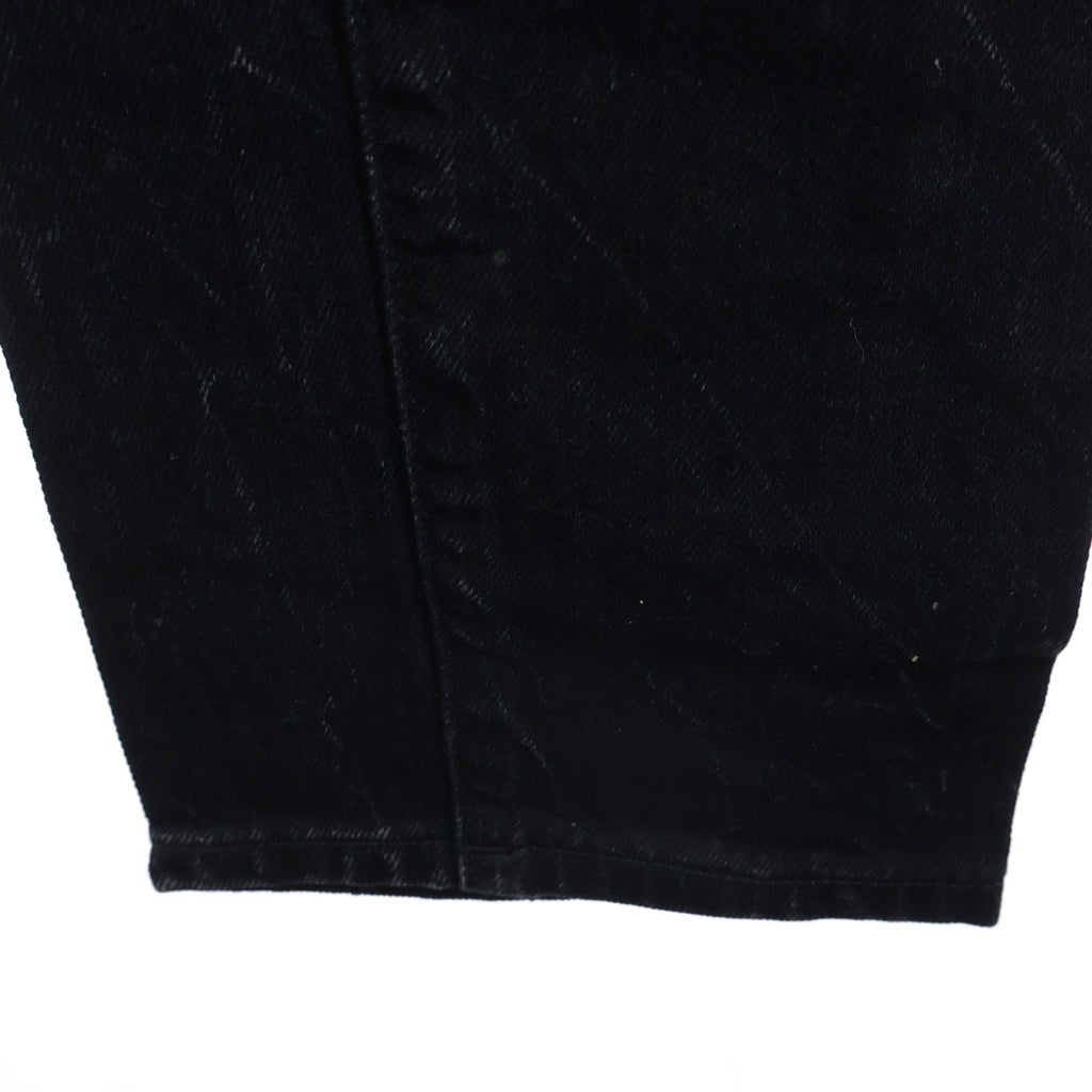 SAINT LAURENT PARIS(サンローランパリ) D24 M/SK-MW ウォッシュ加工 レザーロゴパッチ ジップフライ デニムスキニーパンツ ブラック 622876 Y500R