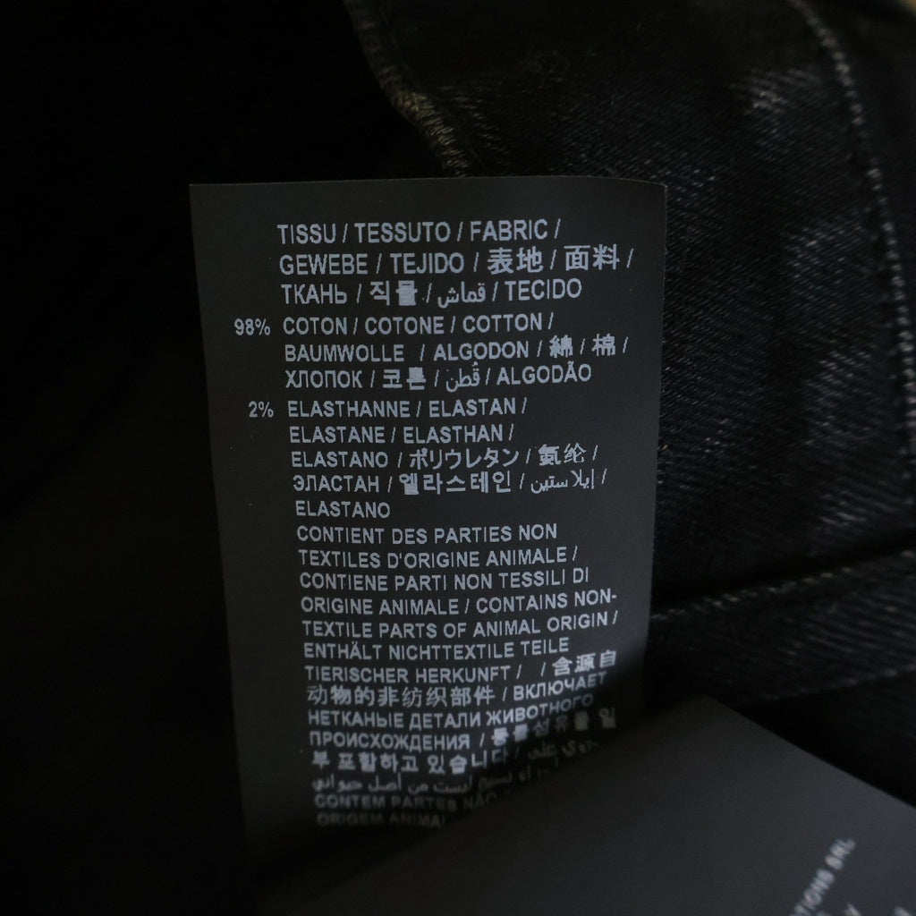 SAINT LAURENT PARIS(サンローランパリ) D24 M/SK-MW ウォッシュ加工 レザーロゴパッチ ジップフライ デニムスキニーパンツ ブラック 622876 Y500R
