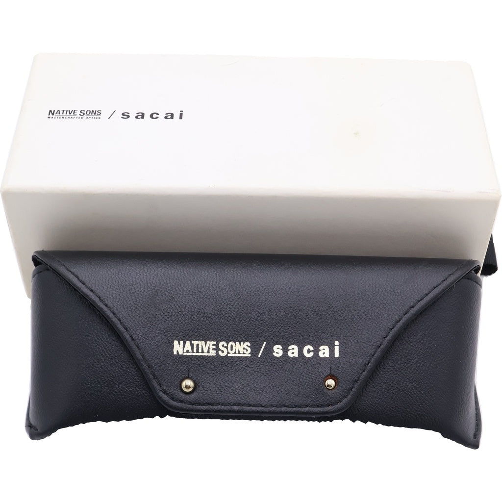 Sacai(サカイ) ×NATIVE SONS Cornell ネイティブサンズ ウェリントンフレーム サングラス アイウェア 眼鏡 ブラック/ネイビー PL-028W