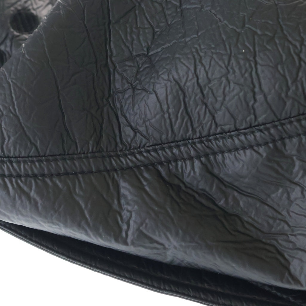 NUTEMPEROR(ナットエンペラー) ×RADD LOUNGE PU LEATHER EMBROIDERED BAG パドラウンジ レザー エンブロイダリード ショルダー バッグ ブラック レディース