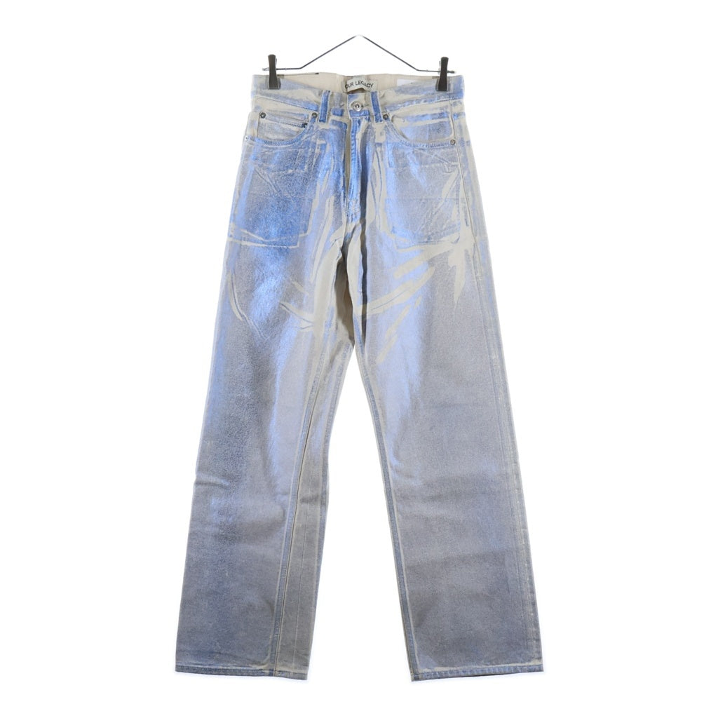 OUR LEGACY(アワーレガシー) 23AW THIRD CUT BLUE FOIL DENIM サード カット フォイル ジッパーフライ デニム パンツ ブルー M2235TBF