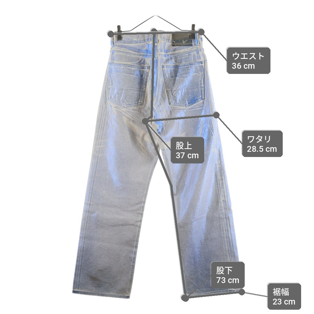 OUR LEGACY(アワーレガシー) 23AW THIRD CUT BLUE FOIL DENIM サード カット フォイル ジッパーフライ デニム パンツ ブルー M2235TBF