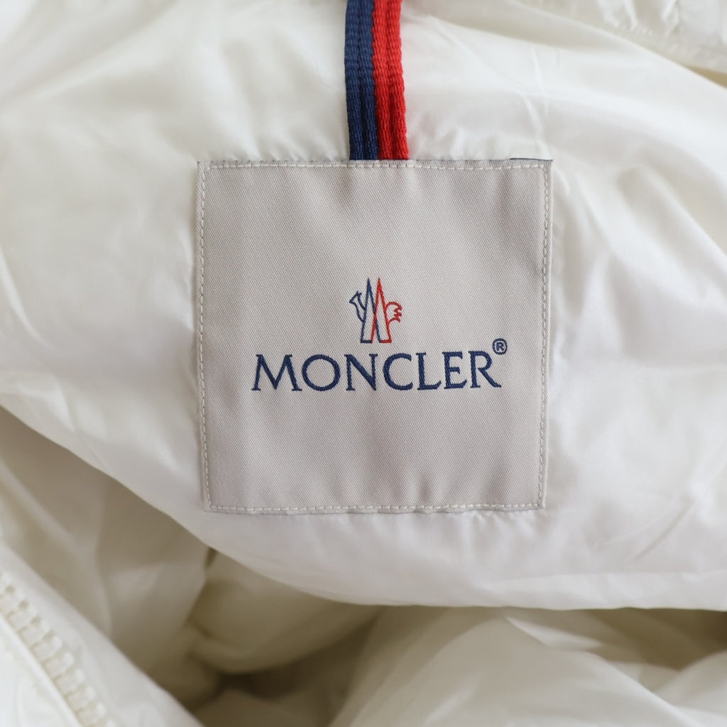 MONCLER(モンクレール) 21AW SALZMAN サルズマン フーデッドロゴ ダウンジャケット ホワイト G20911A00009 53048