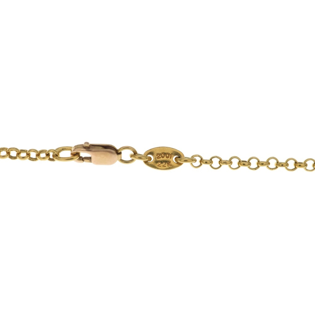 CHROME HEARTS(クロムハーツ) 22K NECKCHAIN R20 ロールチェーンネックレス 20inch ゴールド BCA011