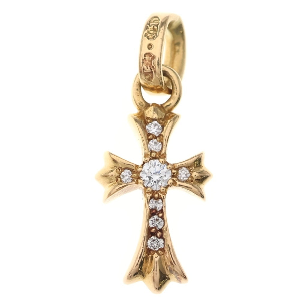 CHROME HEARTS(クロムハーツ) 22K CRS BBYFAT P/DIA ベイビーファットクロス PAVEダイヤ ペンダントトップ ゴールド BCA035