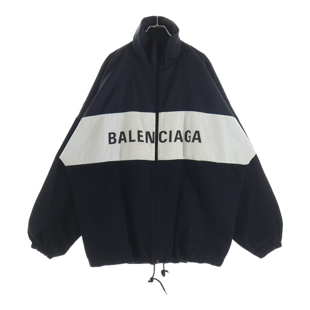 BALENCIAGA(バレンシアガ) 18AW フロントロゴデニム切替 ナイロントラックジャケット ブラック 529213 TBQ03