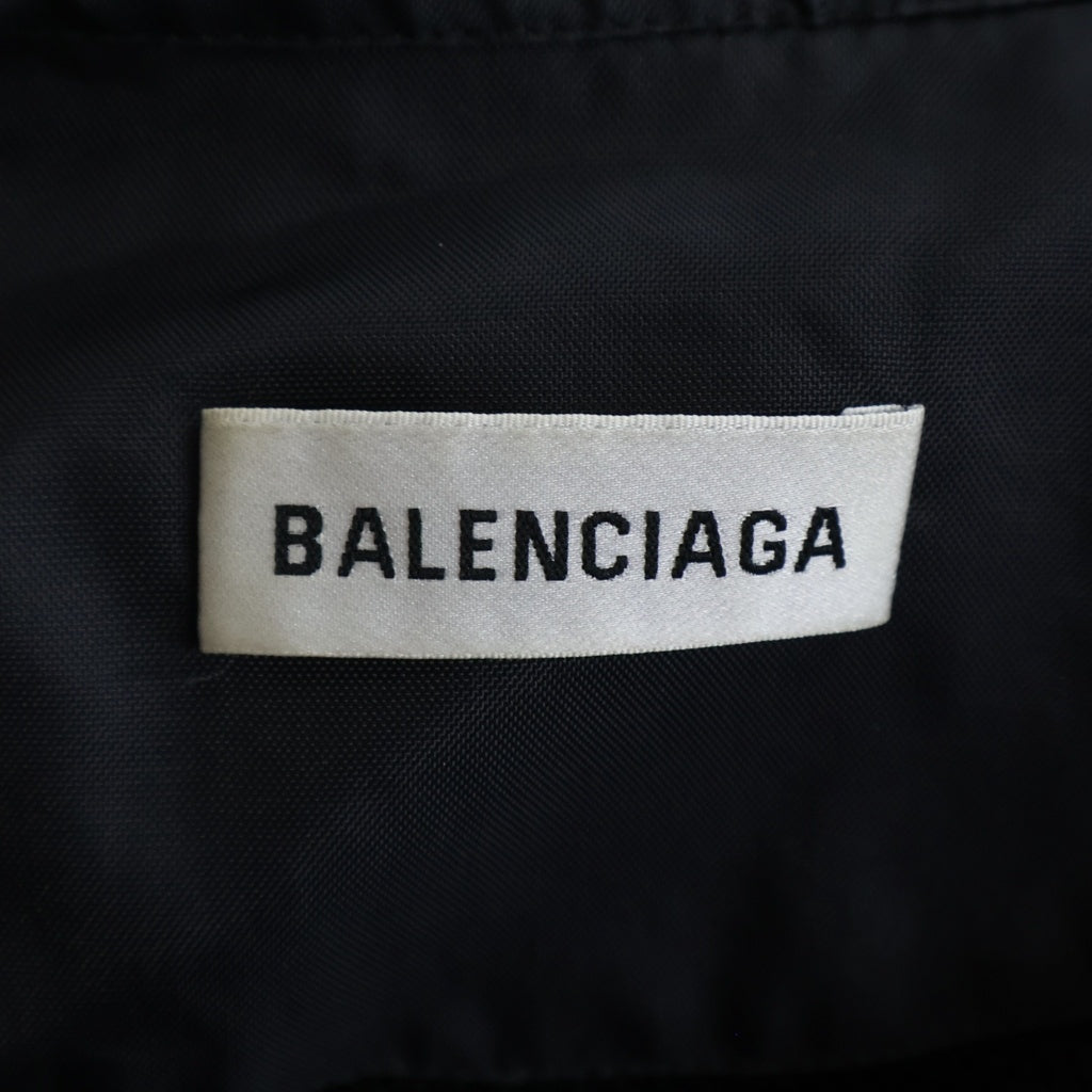 BALENCIAGA(バレンシアガ) 18AW フロントロゴデニム切替 ナイロントラックジャケット ブラック 529213 TBQ03