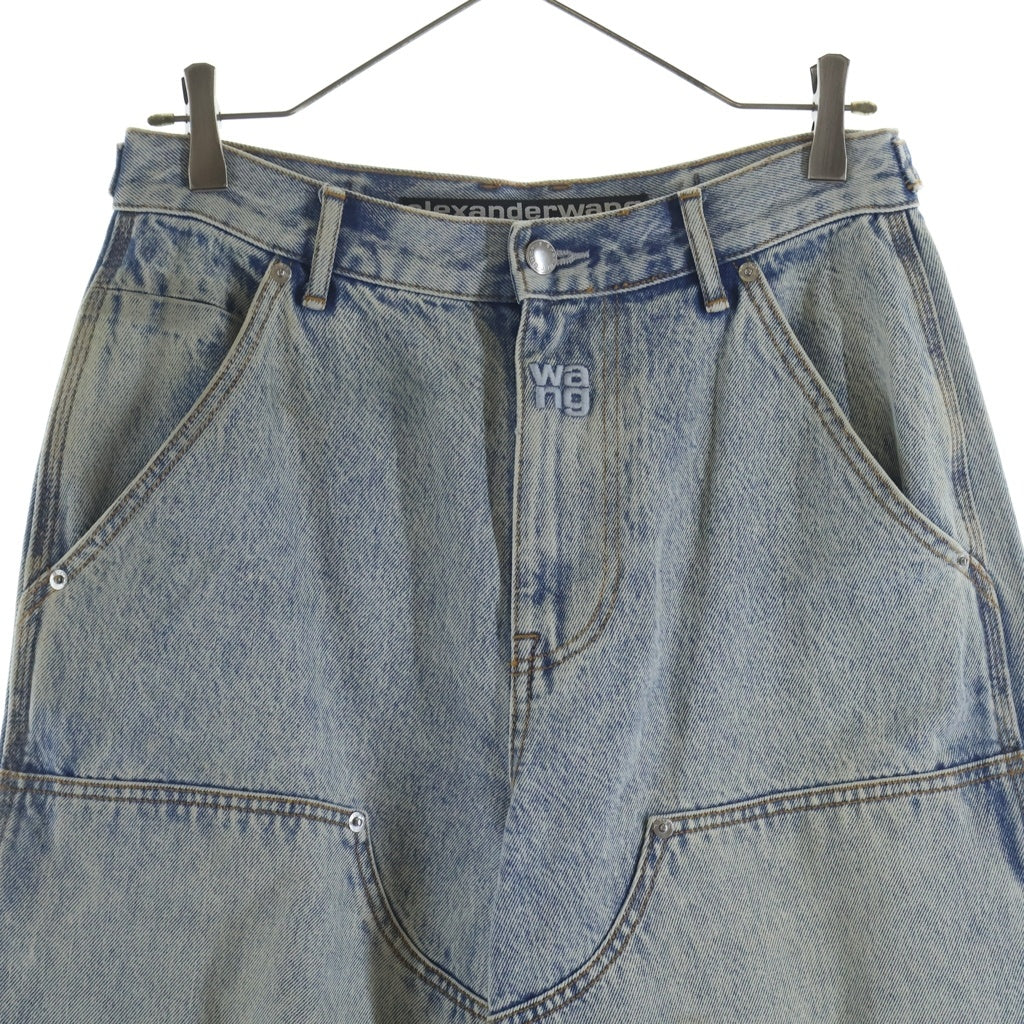 ALEXANDER WANG(アレキサンダーワン) 22SS DOUBLE FRONT CARPENTER JEAN ダブルフロント カーペンタージーンズ サイドアジャスター付 ワイドデニムパンツ レディース インディゴ