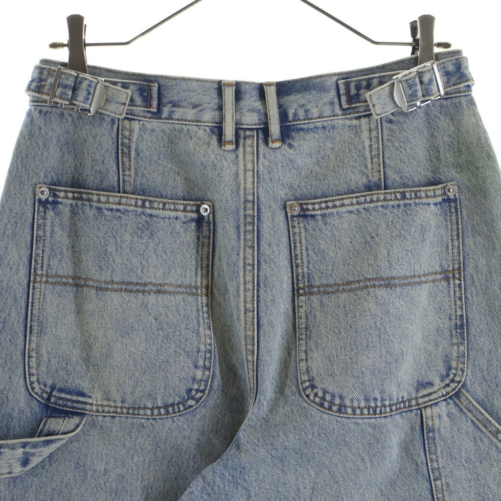 ALEXANDER WANG(アレキサンダーワン) 22SS DOUBLE FRONT CARPENTER JEAN ダブルフロント カーペンタージーンズ サイドアジャスター付 ワイドデニムパンツ レディース インディゴ