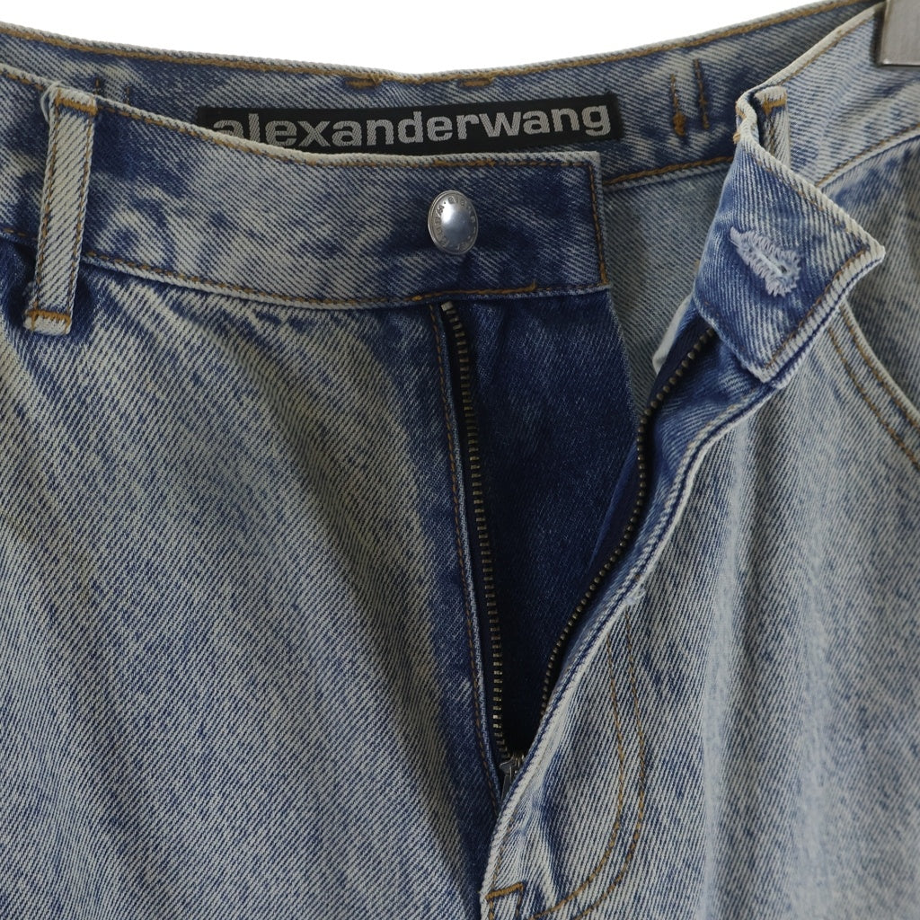 ALEXANDER WANG(アレキサンダーワン) 22SS DOUBLE FRONT CARPENTER JEAN ダブルフロント カーペンタージーンズ サイドアジャスター付 ワイドデニムパンツ レディース インディゴ