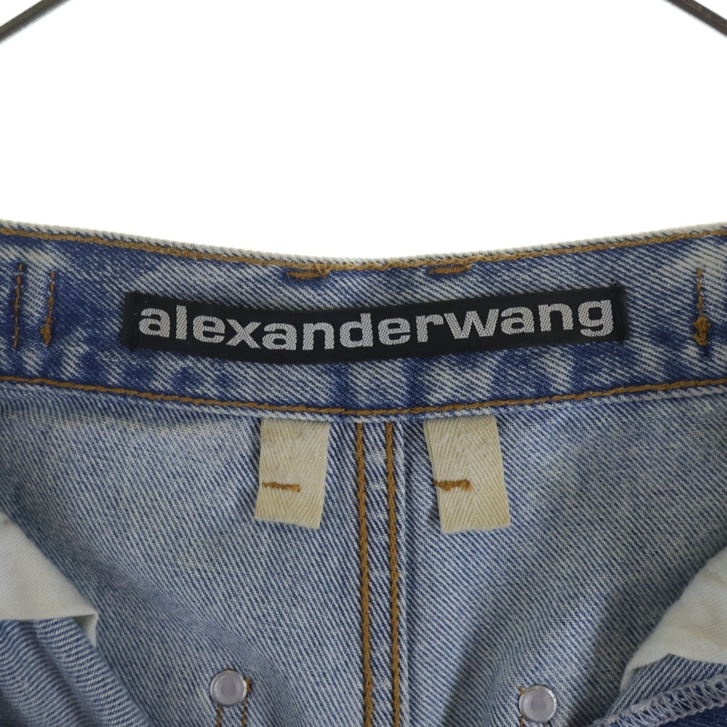 ALEXANDER WANG(アレキサンダーワン) 22SS DOUBLE FRONT CARPENTER JEAN ダブルフロント カーペンタージーンズ サイドアジャスター付 ワイドデニムパンツ レディース インディゴ