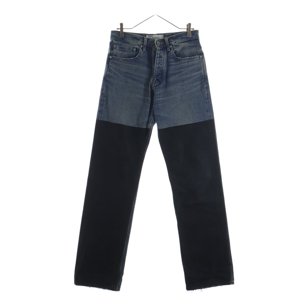 DAIRIKU(ダイリク) 22AW SLIM COATING DENIM PANTS ボタンフライ スリムコーティングデニムパンツ ジーンズ インディゴ/ブラック D-4