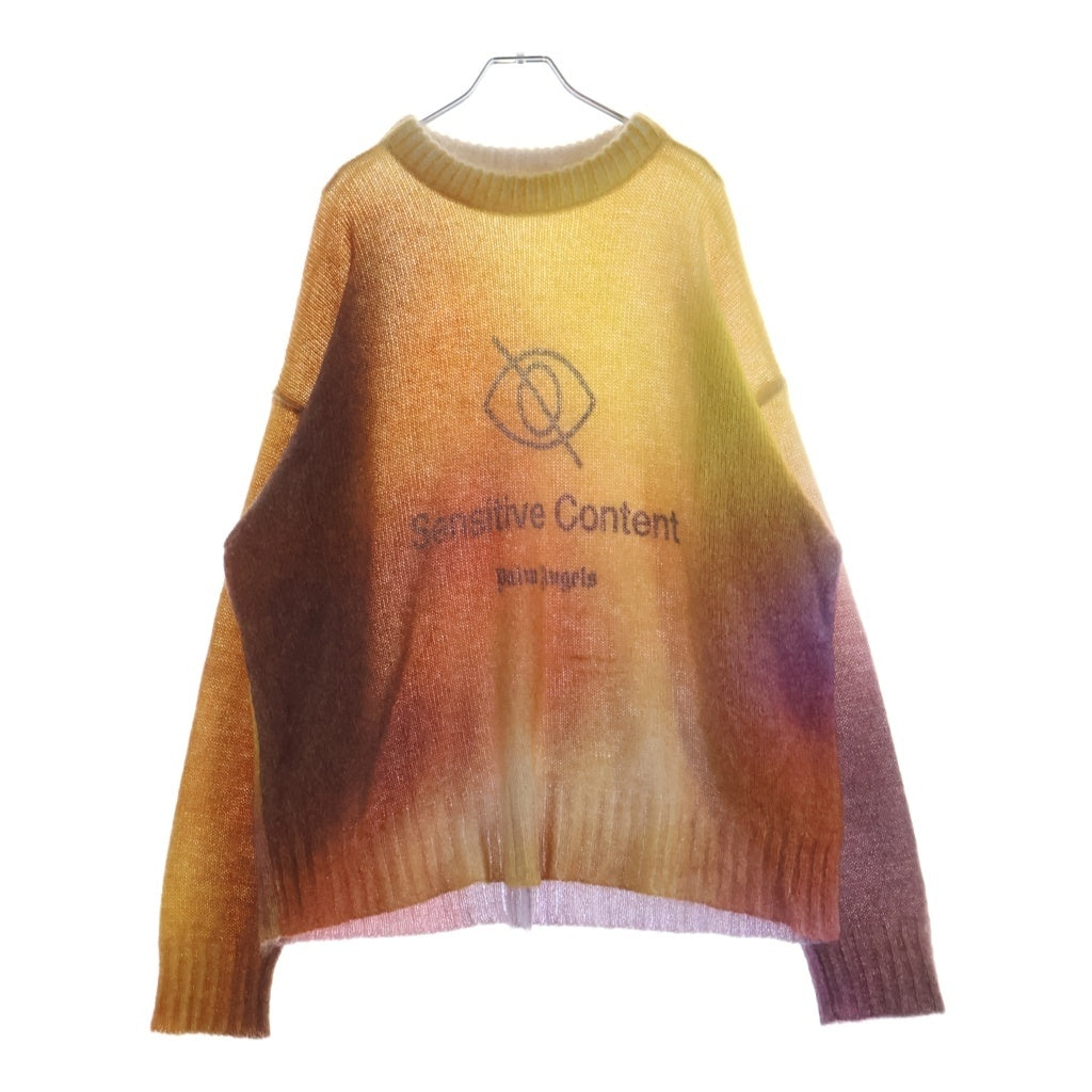 Palm Angels(パームエンジェルス) TIE DYE SENSITIVE CONTENT SWEATER タイダイ センシティブコンテンツ ニットセーター マルチカラー PMHE007F19649006