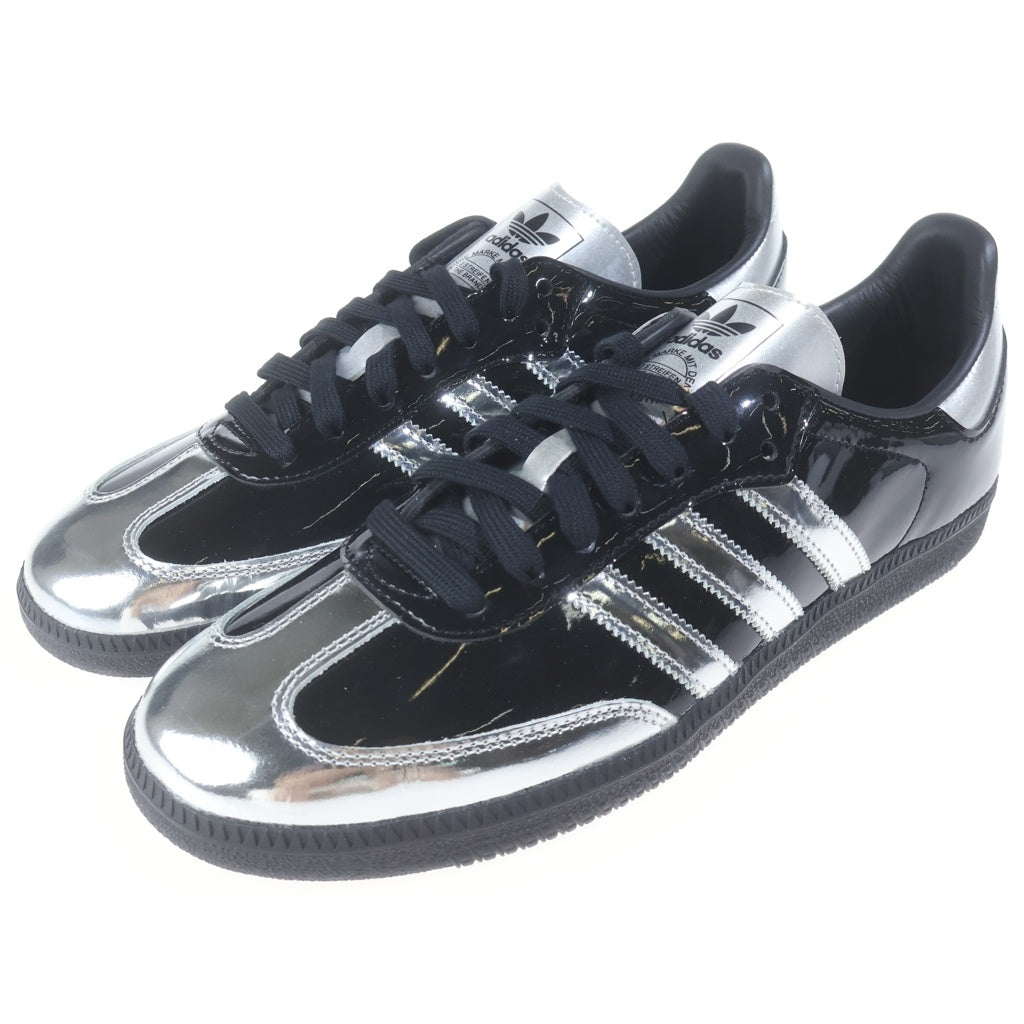 adidas(アディダス) ×ATMOS SAMBA TUXEDO アトモス サンバ タキシード パテントレザーローカットスニーカー ブラック/シルバー US10/28cm IH3364