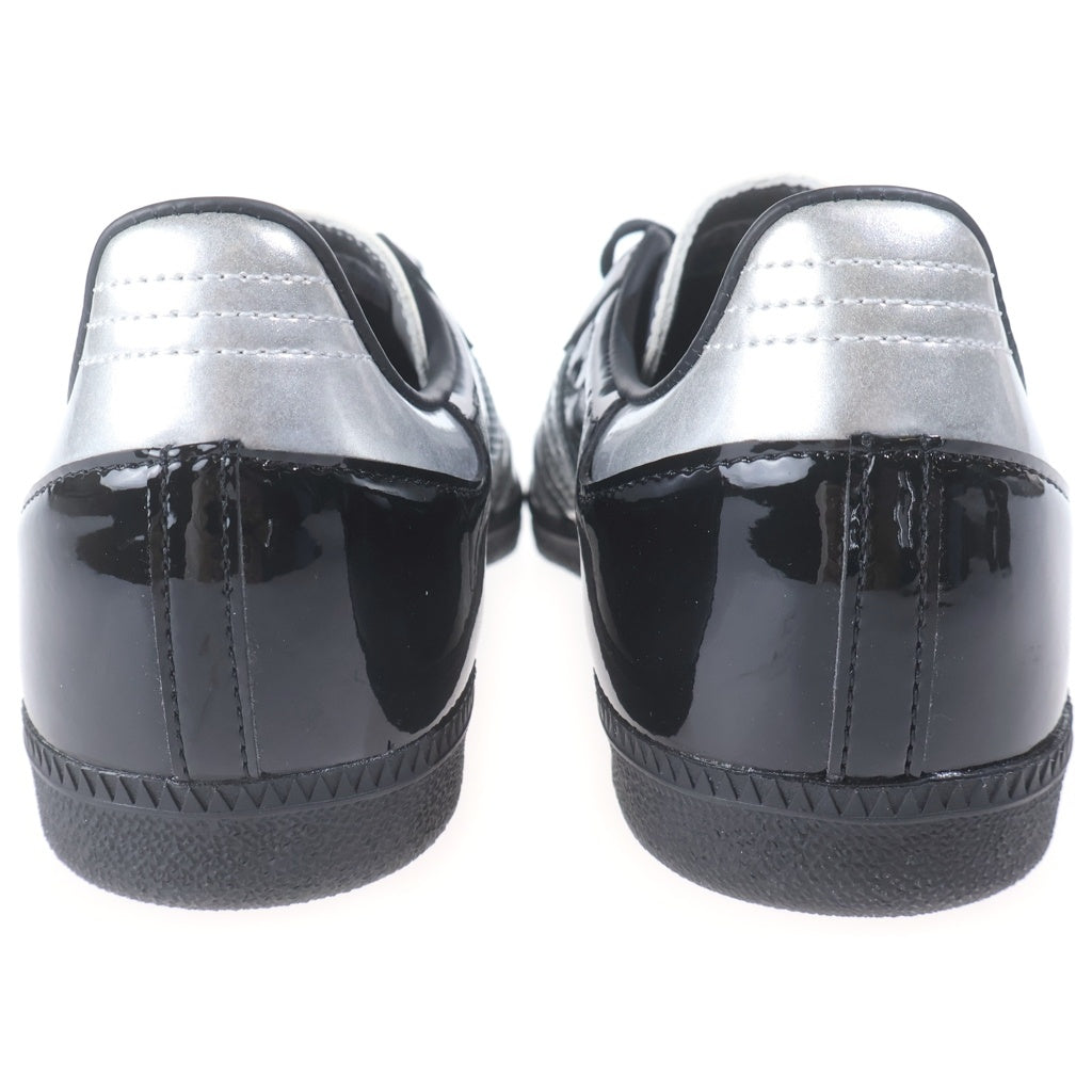 adidas(アディダス) ×ATMOS SAMBA TUXEDO アトモス サンバ タキシード パテントレザーローカットスニーカー ブラック/シルバー US10/28cm IH3364