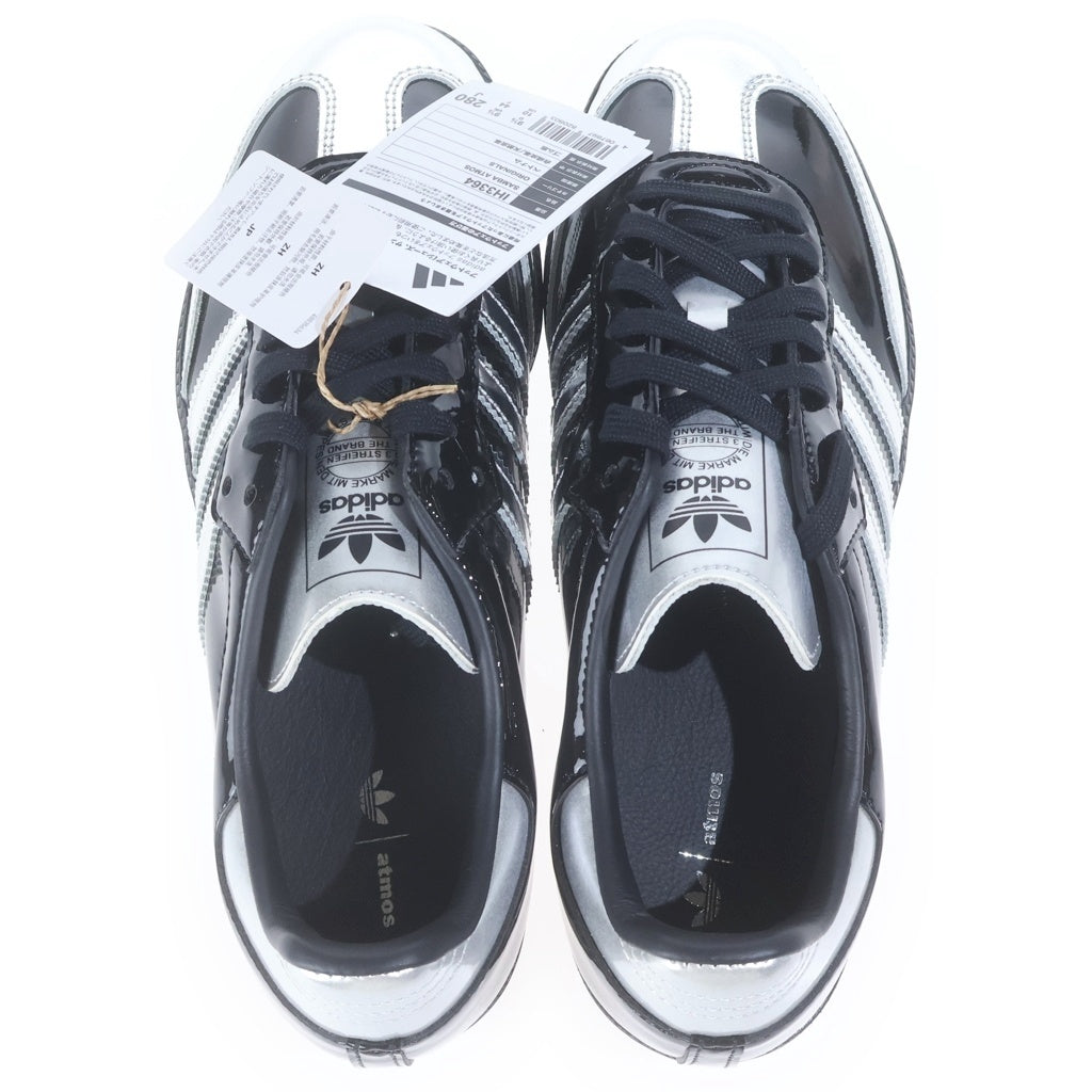 adidas(アディダス) ×ATMOS SAMBA TUXEDO アトモス サンバ タキシード パテントレザーローカットスニーカー ブラック/シルバー US10/28cm IH3364