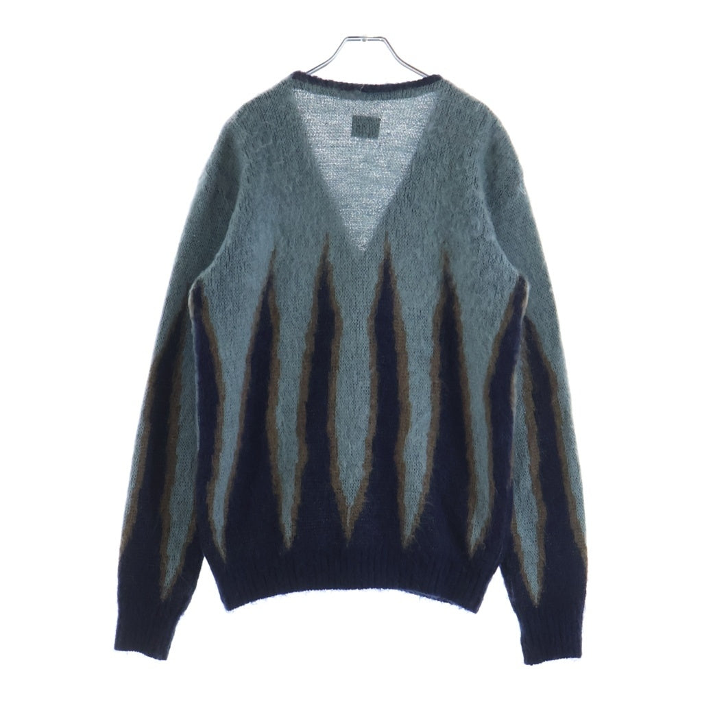 Needles(ニードルス) MOHAIR CARDIGAN FLAME フレイム モヘアニット カーディガン ブルー HM271