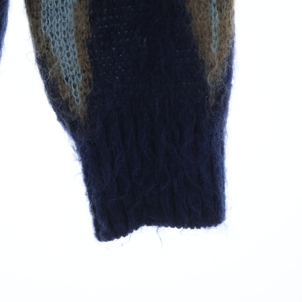 Needles(ニードルス) MOHAIR CARDIGAN FLAME フレイム モヘアニット カーディガン ブルー HM271