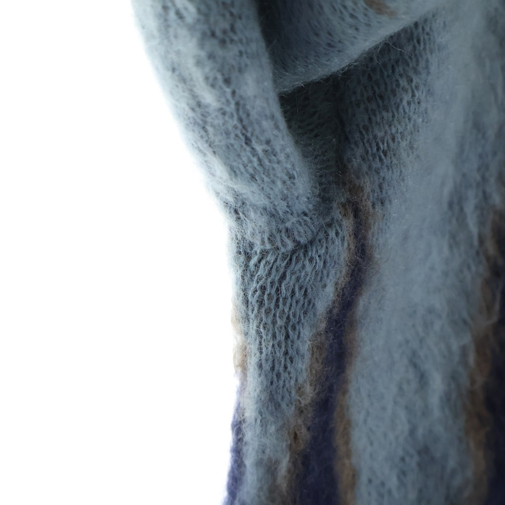 Needles(ニードルス) MOHAIR CARDIGAN FLAME フレイム モヘアニット カーディガン ブルー HM271