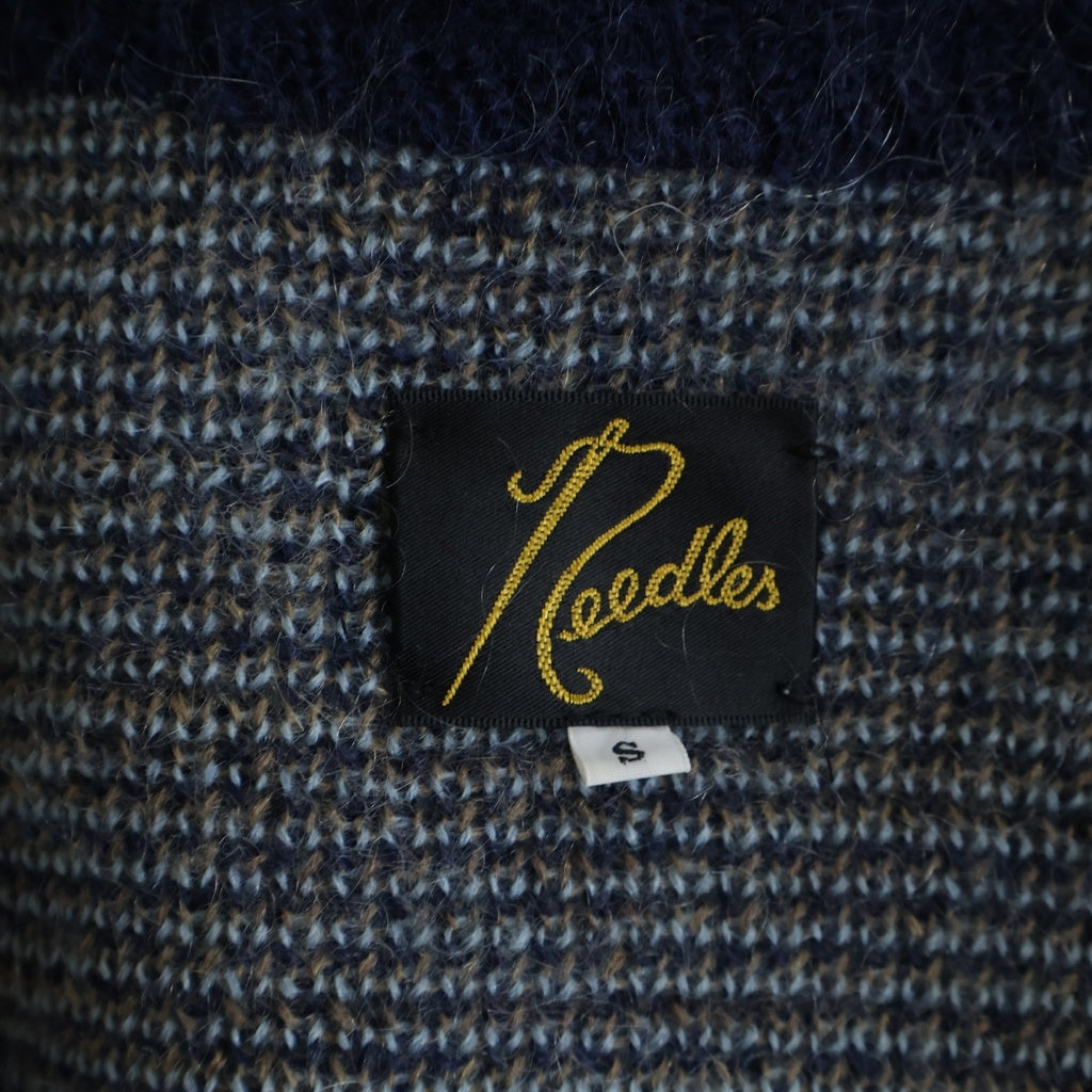 Needles(ニードルス) MOHAIR CARDIGAN FLAME フレイム モヘアニット カーディガン ブルー HM271