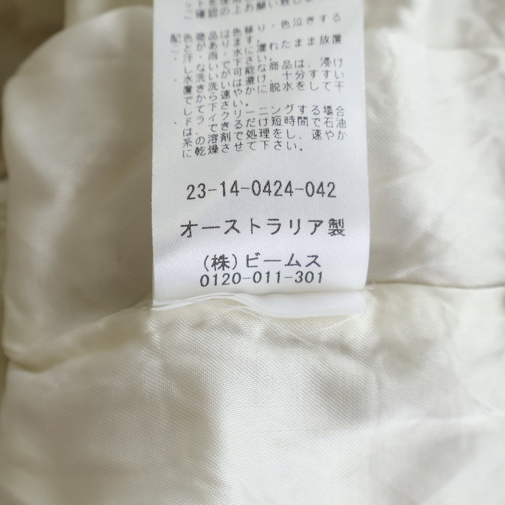 Song for the Mute(ソングフォーザミュート) 17SS シアー チェッカー ジャガード クルーネック長袖Tシャツ ロングスリーブカットソー アイボリー 23-14-0424-042