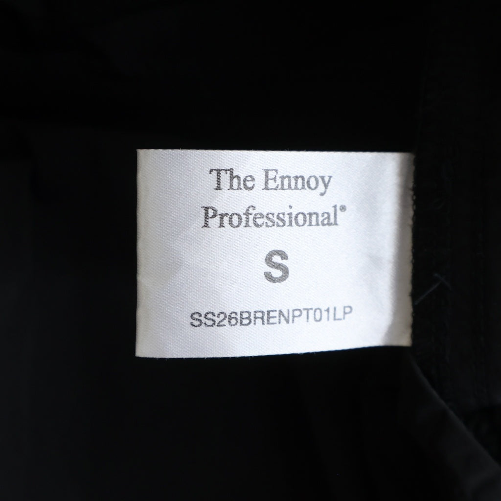 The Ennoy Professional(エンノイプロフェッショナル) 26SS PIPING NYLON TRACK PANT パイピング ナイロン トラック パンツ ブラック SS26BRENPT01LP