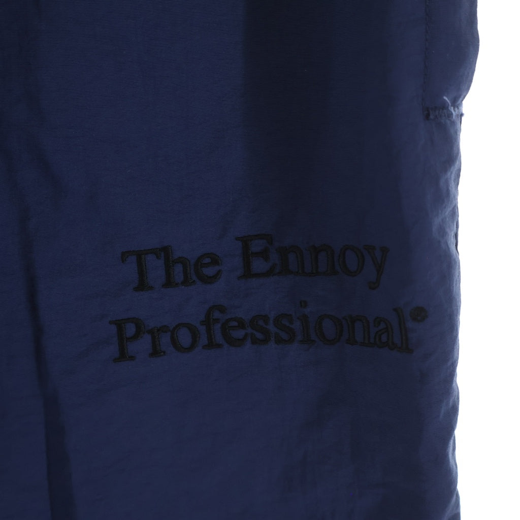 The Ennoy Professional(エンノイプロフェッショナル) 21AW ×Stylistshibutsu NYLON PANT スタイリスト 私物 ロゴエンブロイダリー ナイロンジョガーパンツ ブルー AW21BRENPT01LV