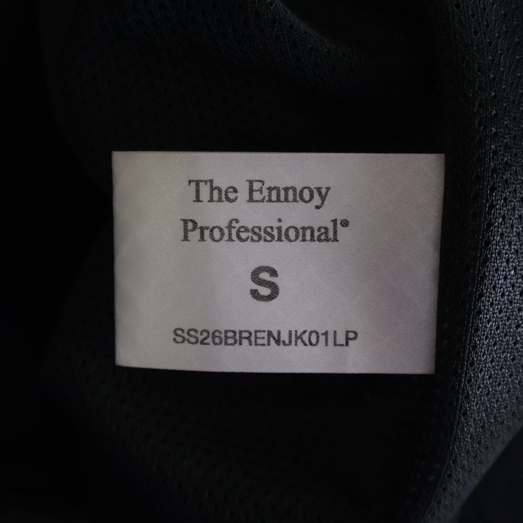 The Ennoy Professional(エンノイプロフェッショナル) 26SS PIPING NYLON TRACK SUIT パイピング ナイロントラックジャケット ブラック SS26BRENJK01LP