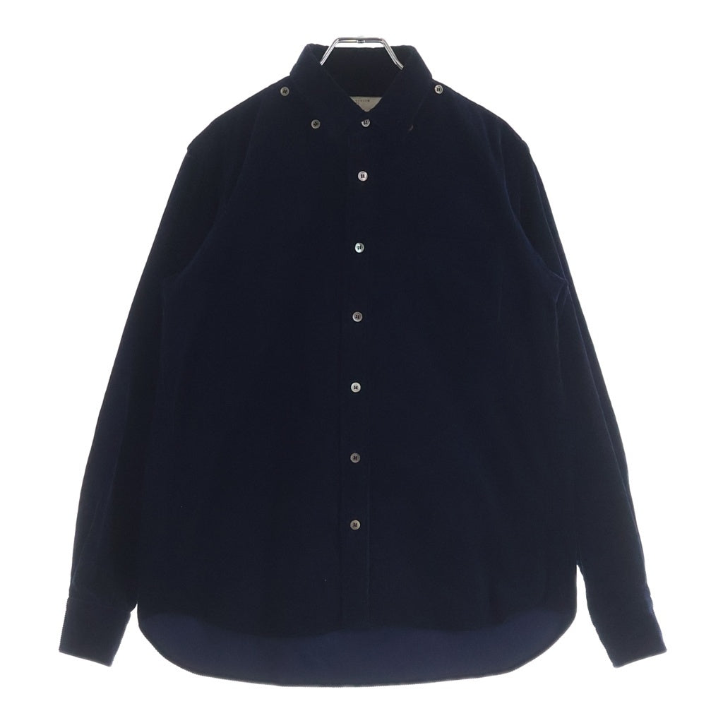 Sacai(サカイ) 14AW コーデュロイ ワンポケット ボタンダウン長袖シャツ ネイビー 14‐00645M