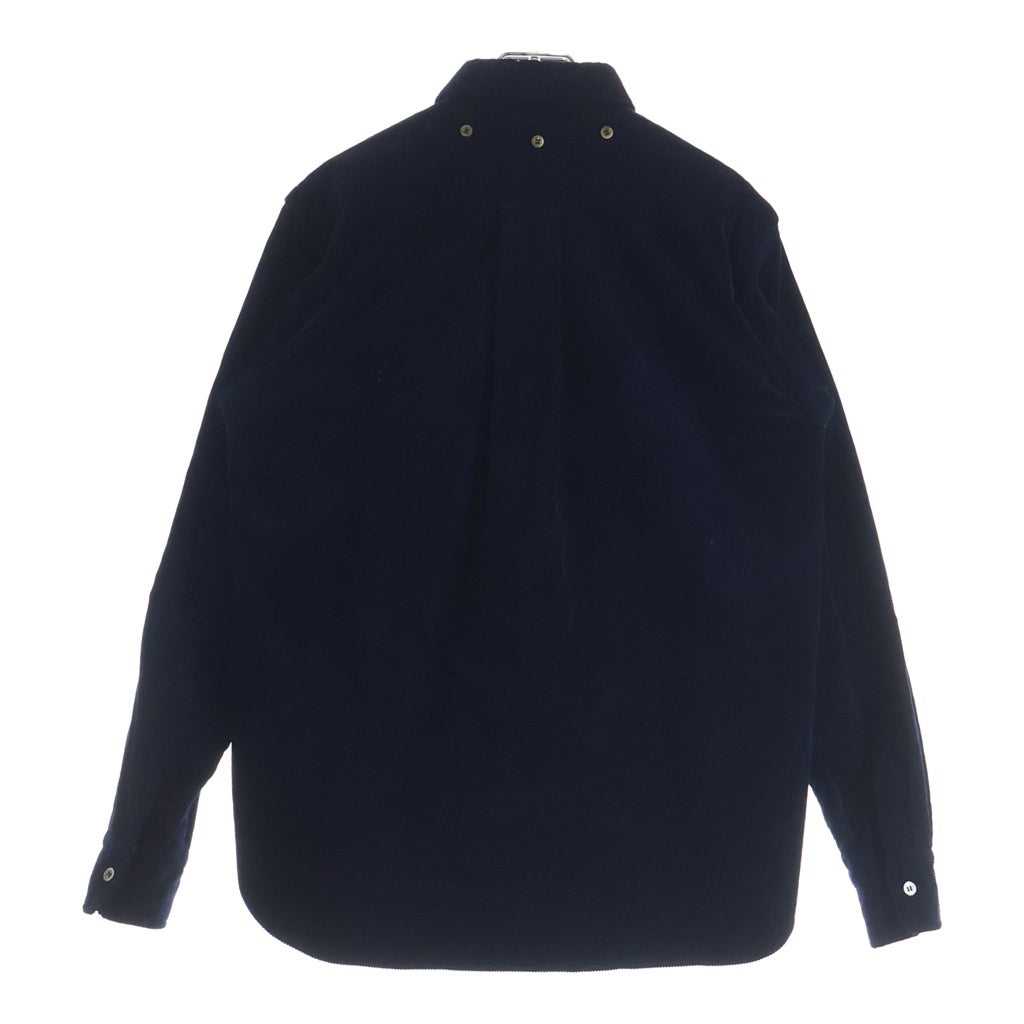 Sacai(サカイ) 14AW コーデュロイ ワンポケット ボタンダウン長袖シャツ ネイビー 14‐00645M