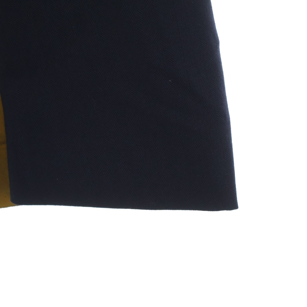 DRIES VAN NOTEN(ドリスヴァンノッテン) 23AW BILLY SC 7209 M.W.JAKET ウール ペイント加工 テーラードジャケット ネイビー/イエロー 020418-7209-509