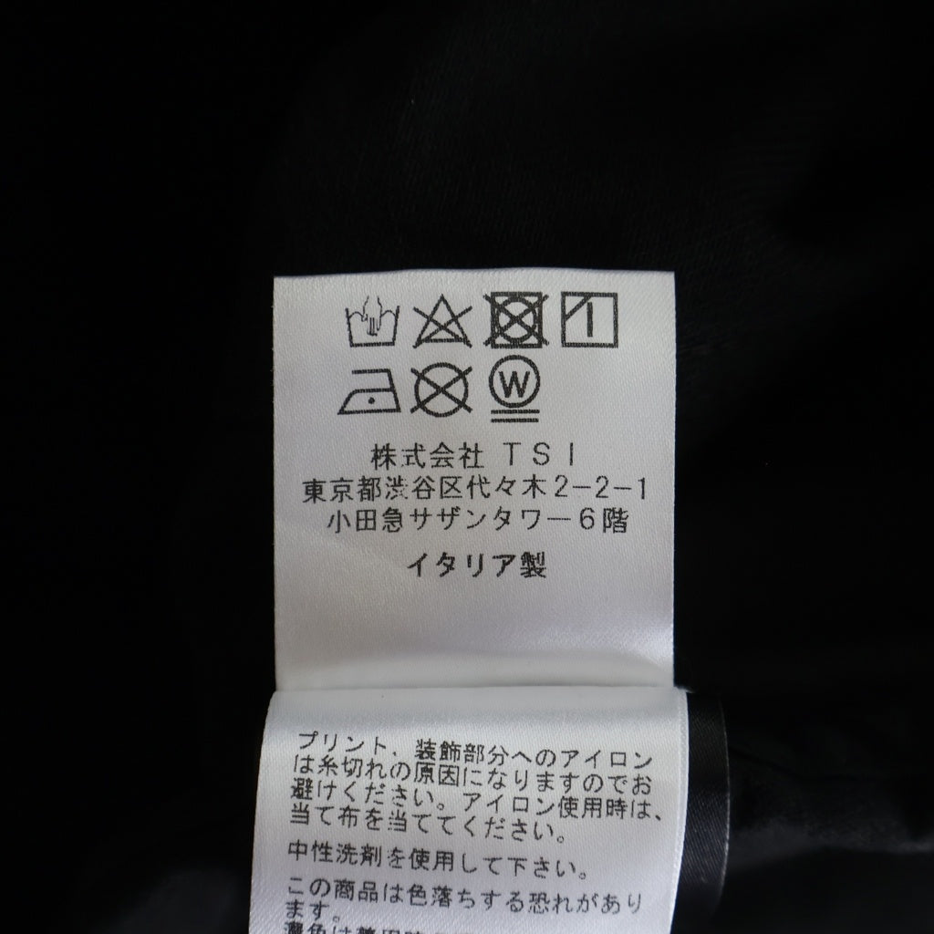 RAF SIMONS(ラフシモンズ) 22AW DENIM JACKET WITH LEATHER PATCH レザーパッチ バックグラフィックプリント デニムジャケット ブラック 222-723
