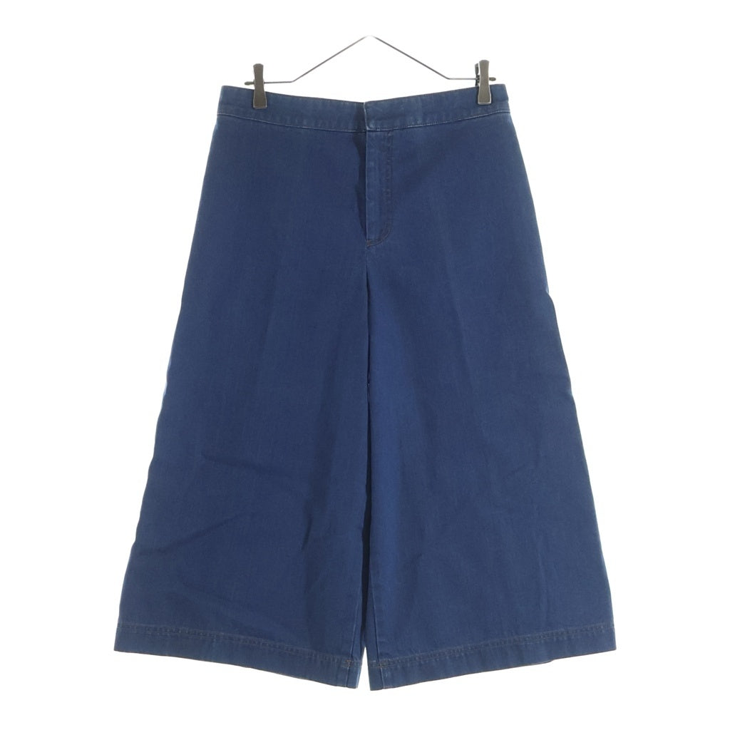 STELLA McCARTNEY(ステラマッカートニー) ファラベラ バックステッチデザイン ジップフライ ハーフバギーデニムパンツ ショーツ レディース インディゴ 380472 SEH56
